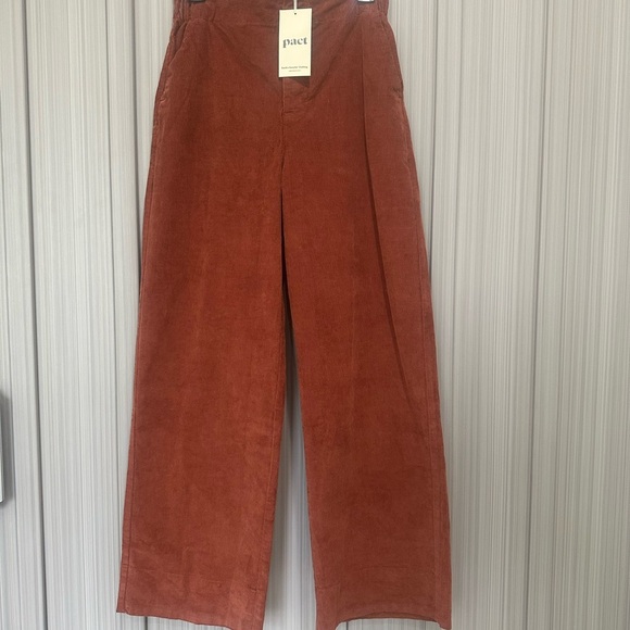 Pact NWT Organic Cotton Blend Trousers Sustainable eco Boho Fall Soft Sz S - Picture 3 of 10